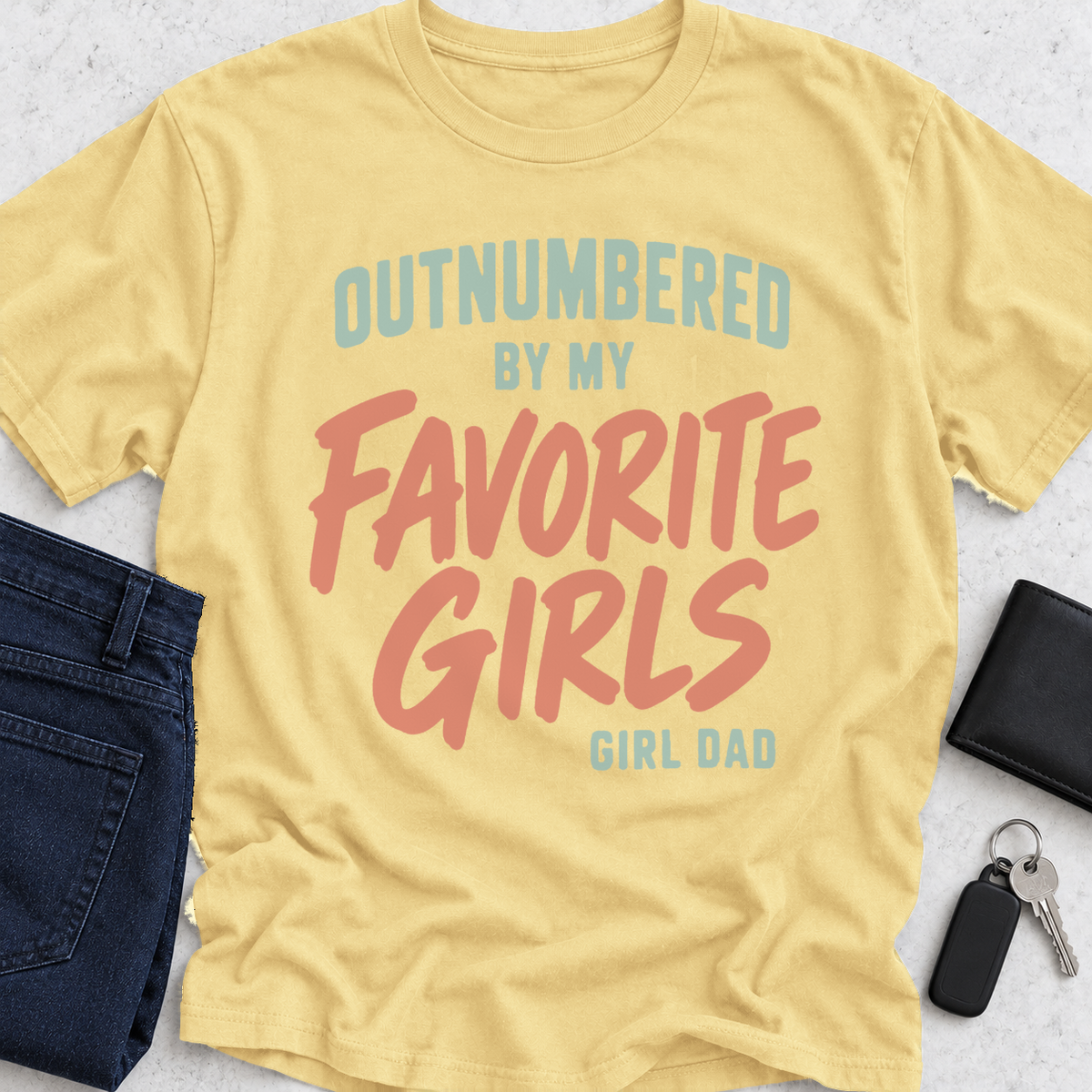 Outnumbered By My Favorite Girls T-Shirt