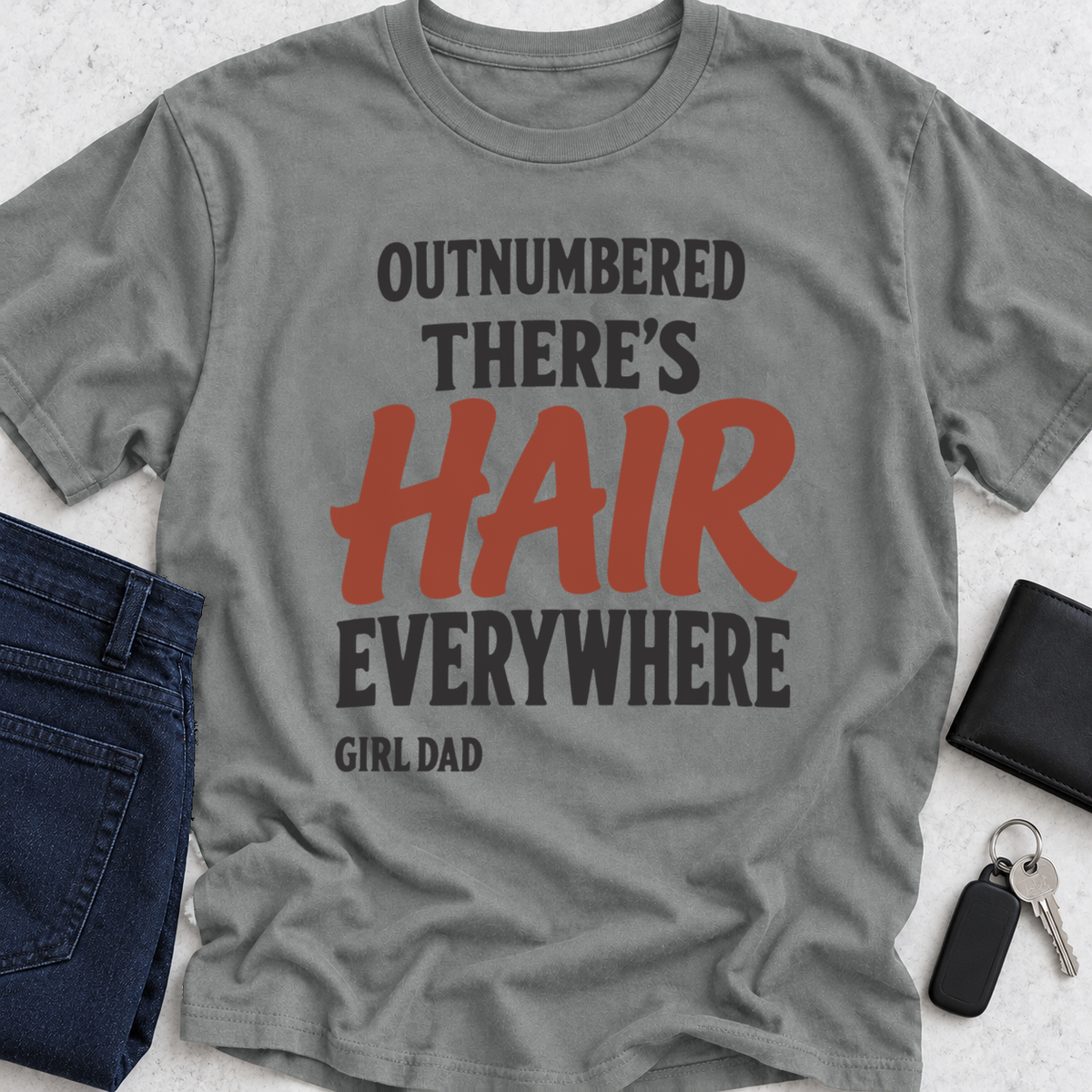 Outnumbered There's Hair Everywhere T-Shirt