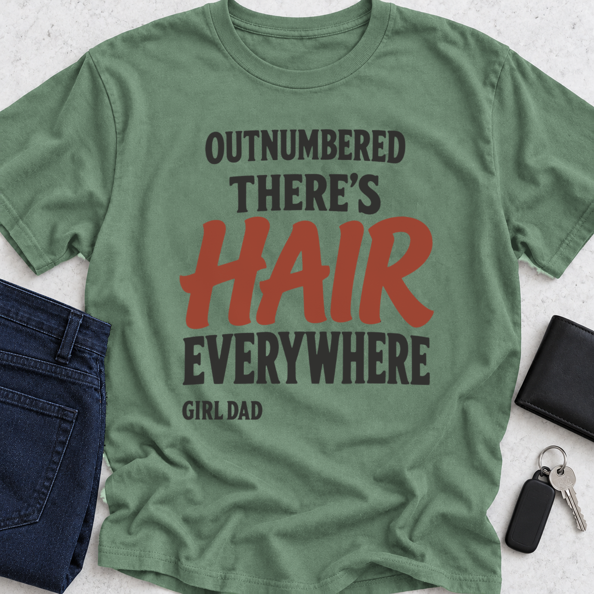 Outnumbered There's Hair Everywhere T-Shirt