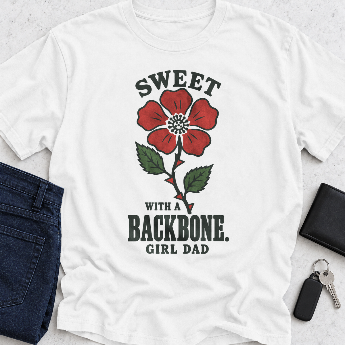Sweet With A Backbone Flower T-Shirt