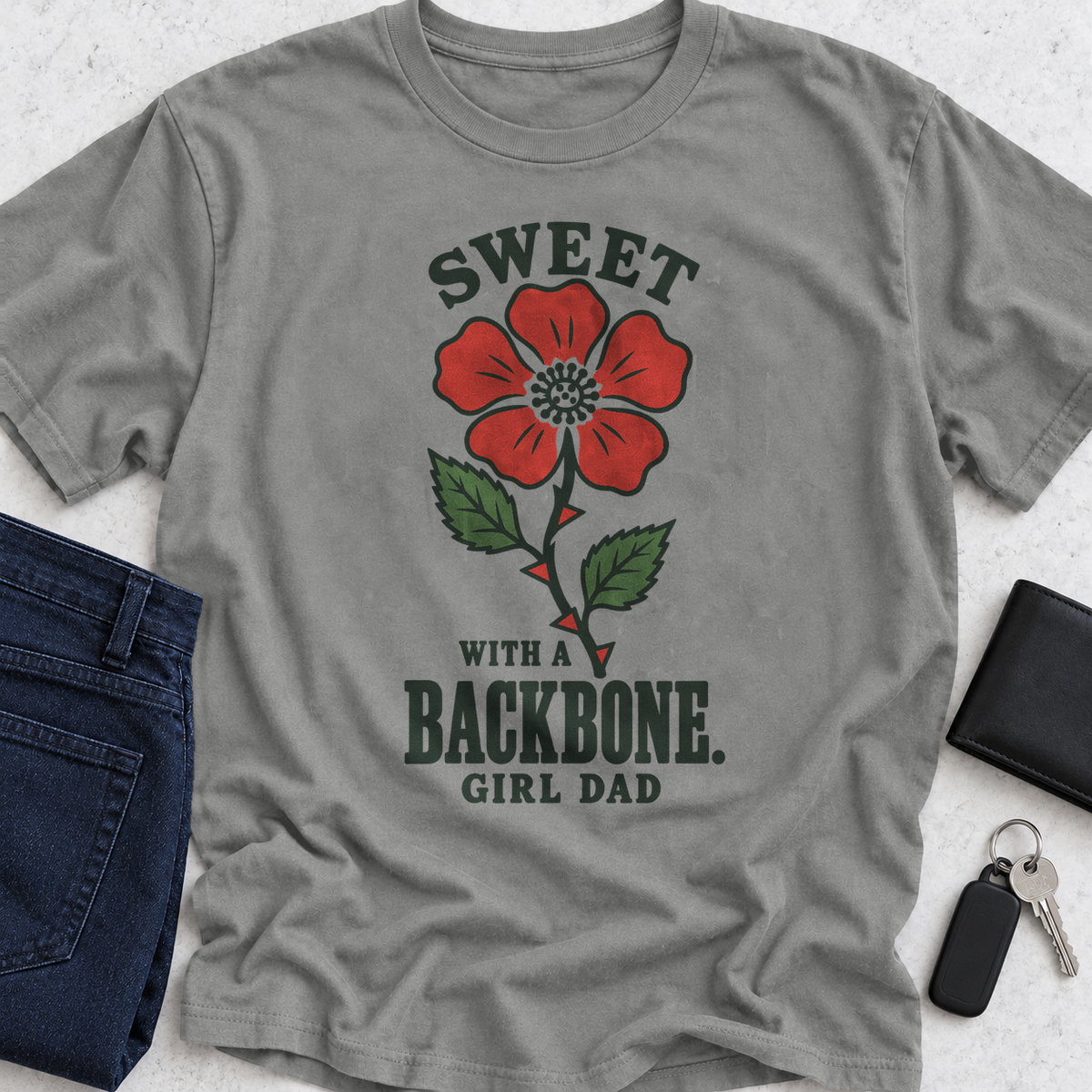 Sweet With A Backbone Flower T-Shirt