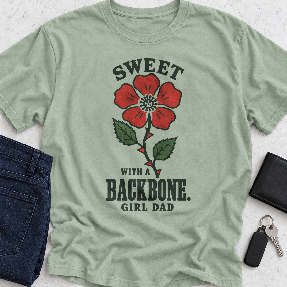 Sweet With A Backbone Flower T-Shirt