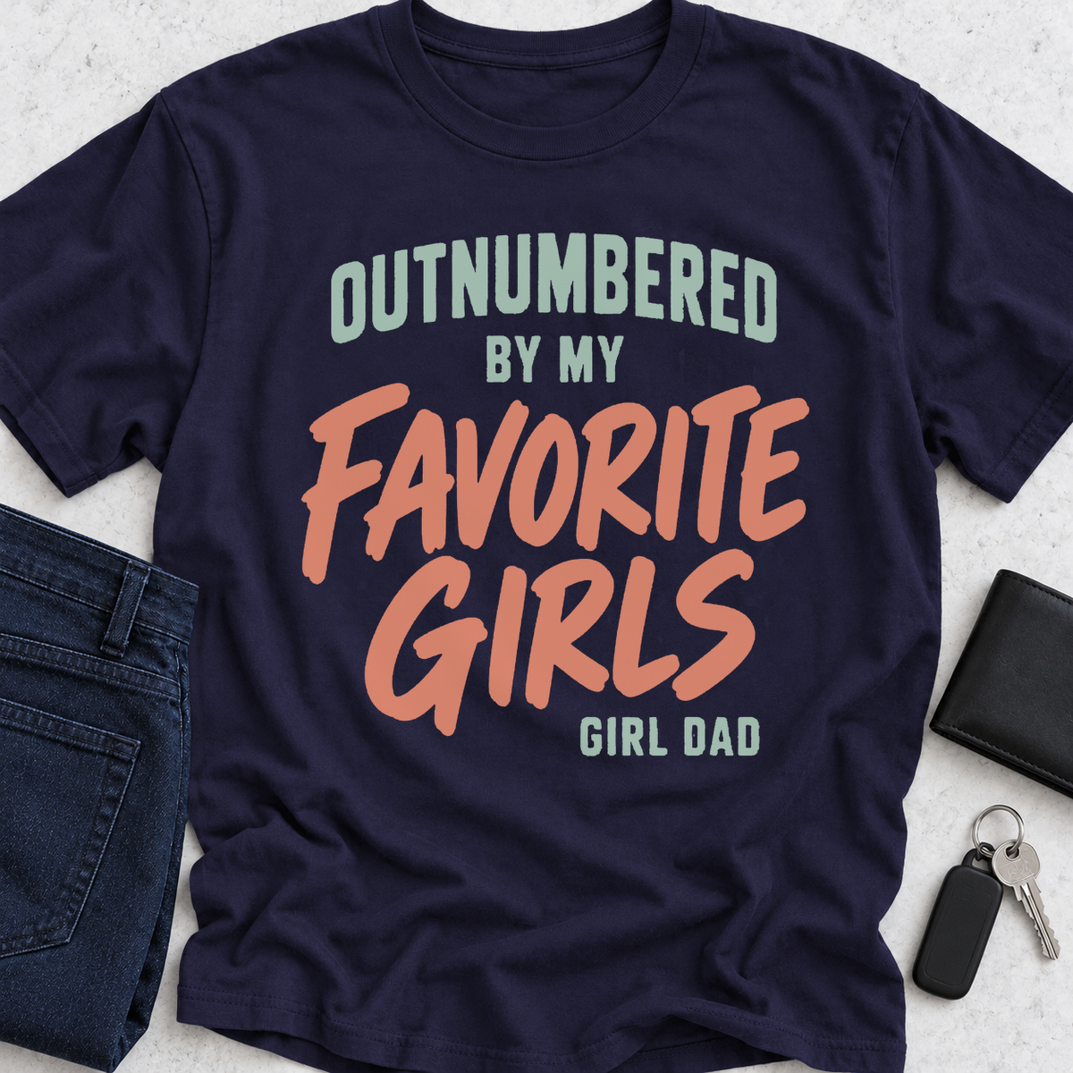 Outnumbered By My Favorite Girls T-Shirt
